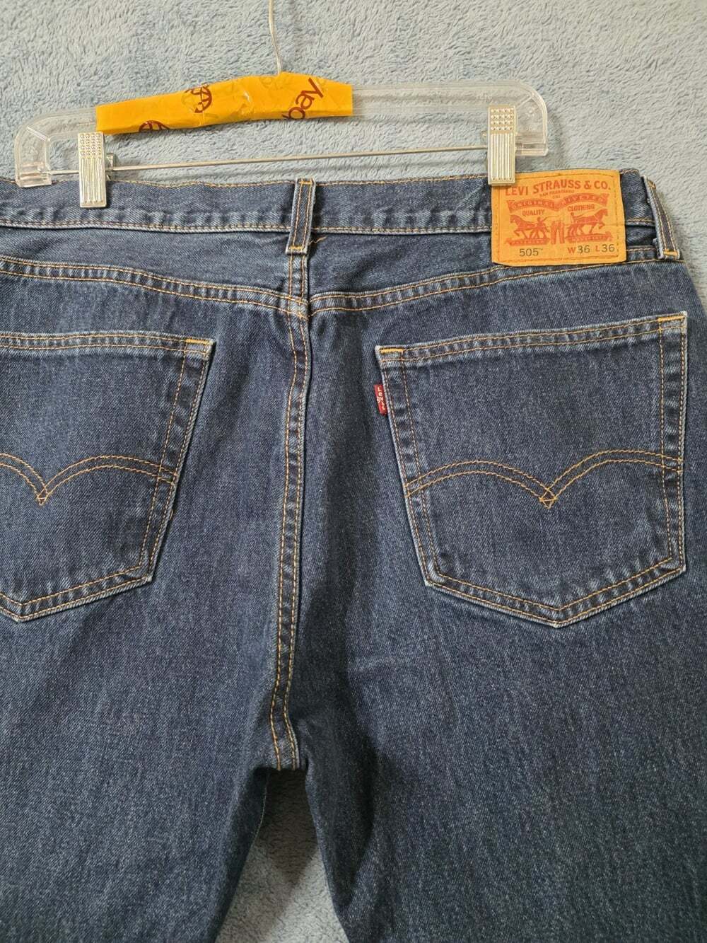 Levi’s 505 Jeans 36x36 Men’s Straight Fit Dark Wash Blue